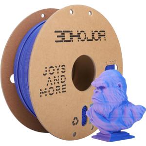3DHoJor Dual Color Matte PLA 3D Printer Filament 1.75mm 2 in 1 Coextrusion 1KG Spool (2.2lbs) Multicolor PLA with Smooth Matte Finish for FDM 3D Printers - Purple Blue