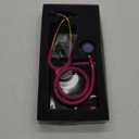 3M Littmann Classic III Monitoring Stethoscope, 5806, More Than 2X as Loud, Weighs Less, Stainless Steel Rainbow-Finish Chestpiece, 27" Raspberry Tube, Brass Stem and Headset