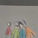 ANNOVA 24PCS Flatware Set - Stainless Steel Silverware/Cutlery with Color Handles - 6 x Dinner Forks, 6 x Dinner Knives, 6 x Dinner Spoons, 6 x Dessert Spoons - Service for 6 (Mix Color)
