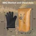 BBQ Blanket for Resting Meat - 18in Insulated Smoker Bag Wide Mouth for Large Brisket/Turkey/Pork, Leak-Proof & Portable - Reusable Smoker Grilling Accessories and Grilling Gloves