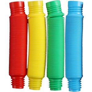 Pop Multi-Color XL Stretch Tubes Sensory Toy for Toddler Kids Learning Toys - Pack of4 