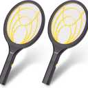 mafiti 2pack Fly Swatter Electric, Battery Powered Fly Killer Mosquito Zapper Bug Zapper Racket for Indoor Outdoor, Black