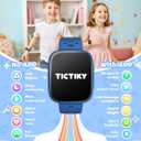 Smart Watch for Kids No Phone No APP Needed, 1.83" AMOLED Screen Fitness Tracker Watch with Pedometer, Kids Smart Watch with Heart Rate/Sleep Monitor, IP68 Waterproof for Boys Girls 5-12 (Blue)