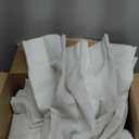 Beige White Dual Layer Blackout 102 Inch Length Curtain Panels 2 for Sliding Glass Door, Luxury Pinch Pleated Flax Linen Ceiling Track Curtain Thermal Room Darkening Ivory Window Drapes