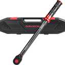 3/8-Inch Drive Torque Wrench 10-110ft.lb/13.56-149.14Nm, 3% Precision Dual Direction Torque Wrenches with 72-Tooth Dual Range Scales with Ft.Lbs and N.m(Red)