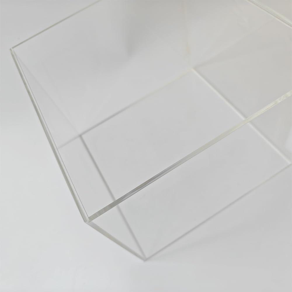 Clear Acrylic Card Box with Slot Premium 10 10 7 in, Thick 4 mm DIY Wedding & Event Keepsake Box (Blank, No Print) for Receptions, Fundraisers & Graduation
