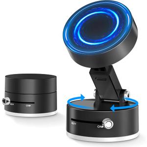 CreaDream Vacuum Magnetic Suction Car Phone Holder, 2025 Upgraded Foldable Suction Cup Phone Mount Stand with 360 Rotation, Car Accessories for All Smartphones, for Shower/Car/Mirror/Smooth Surface