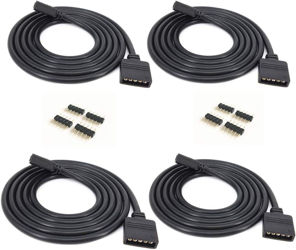 4 pcs Pack 1m/ 3.28ft RGBW Extension Cable Line with Full Copper Wires Inside for LED Strip RGBW 5050 3528 Cord 5pin RGBW Wire rgbw Extension Cable