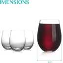 Stemless Wine Glass, Red & White 18oz Stemless Wine Glass Set of 6, Drink Glasses with Durable Chip Resistant Rim, Large Wine Glasses for Enhanced Aeration, Wine Accessories for Parties (18oz -6Pack)