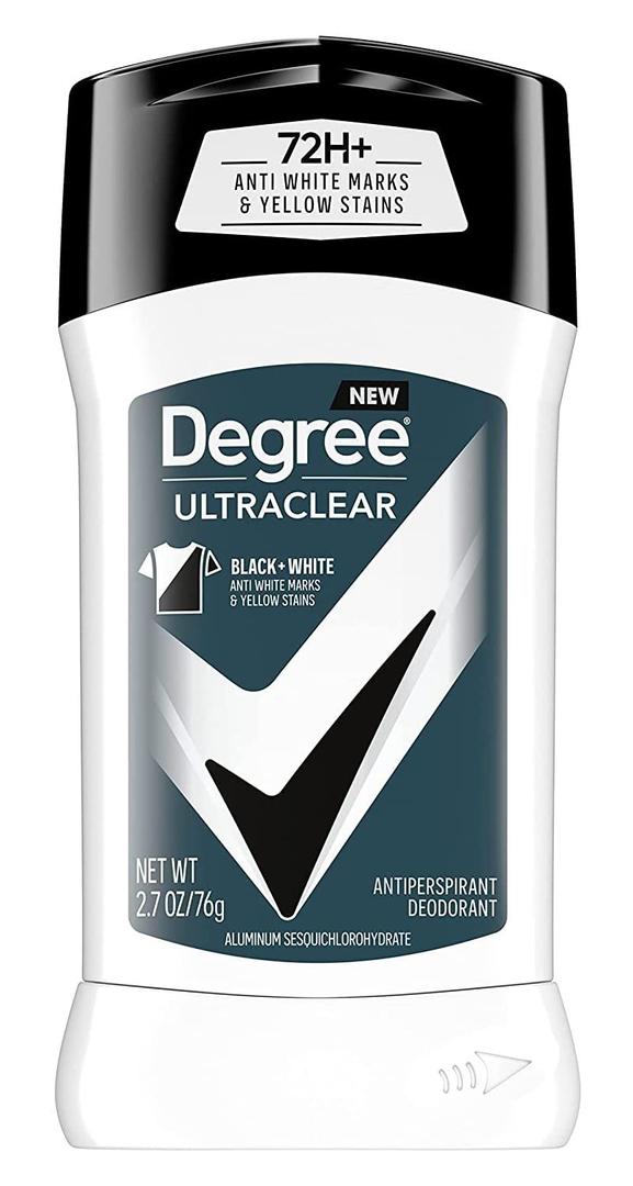 Degree Men Ultra Clear Black Plus White Antiperspirant Deodorant 2.7 Ounce (Pack of 4)