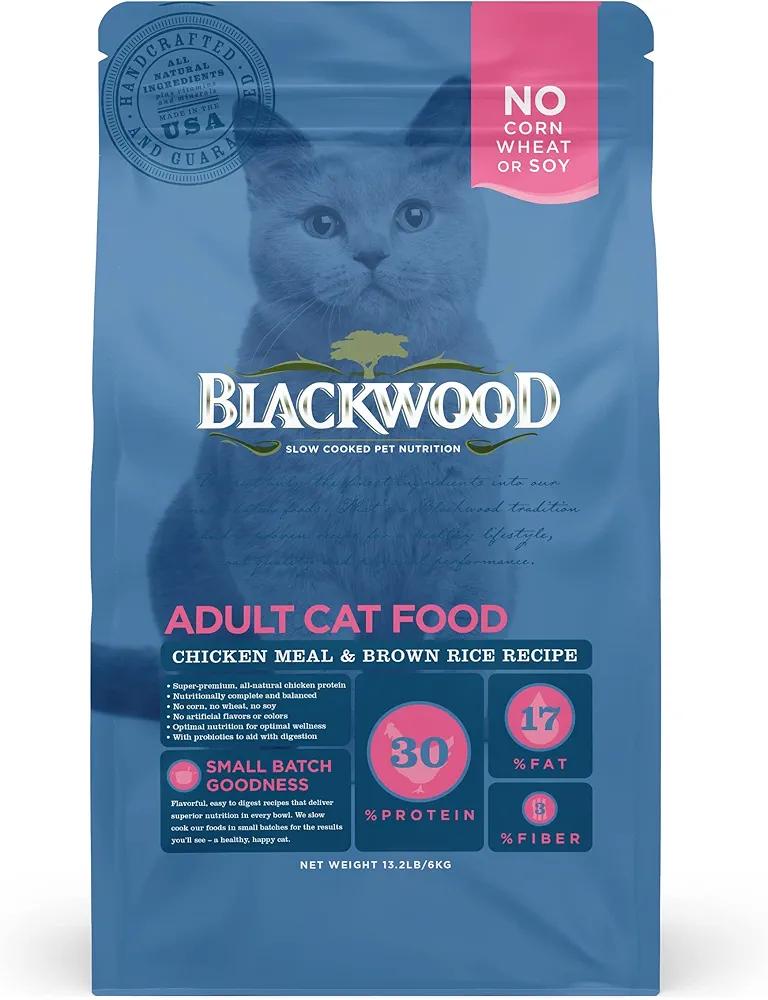 Blackwood Pet Food 075492885022 Chicken Meal & Rice Recipe Adult Dry Cat Food, 4Lbs