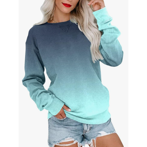 BeadChica Womens Casual Crewneck Sweatshirt Long Sleeve Tops Cute Pullover Loose Fit, Size S