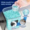 3+1+1 Pack Laundry Pods Container & Dryer Sheet Holder with Lid, 54OZ Liquid Soap Detergent Dispenser for Powder, Beads and Fabric Softener, Black Laundry Room Organization and Storage, 10 Labels