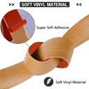 20Ft Floor Transition Strip Self Adhesive Vinyl Cover Floor Strip Flat Divider Transition Strip Wood Grain Design for Laminate Floor Gaps and Doorway Transitions (20Ft x 2 Inch, Light Brown)