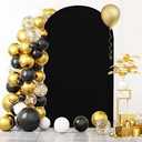 Arch Backdrop Cover,Spandex Cover for Arch Backdrop Stand,Arch Backdrop for Wedding Birthday Photography Baby Shower Party Deco (6.6FT, Black)