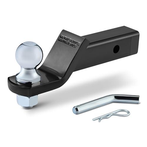 Amazon Basics Trailer Hitch Ball Mount with 2" Ball & Pin, Fits 2" Receiver, 2" Drop, 6,000 lbs Capacity