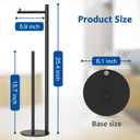 Toilet Paper Holder Stand, Bathroom Toilet Paper Roll Holder Stand with Reserve, Standing Toilet Paper Holder with Storage,Toilet Paper Roll Holder for 4 Rolls, Black