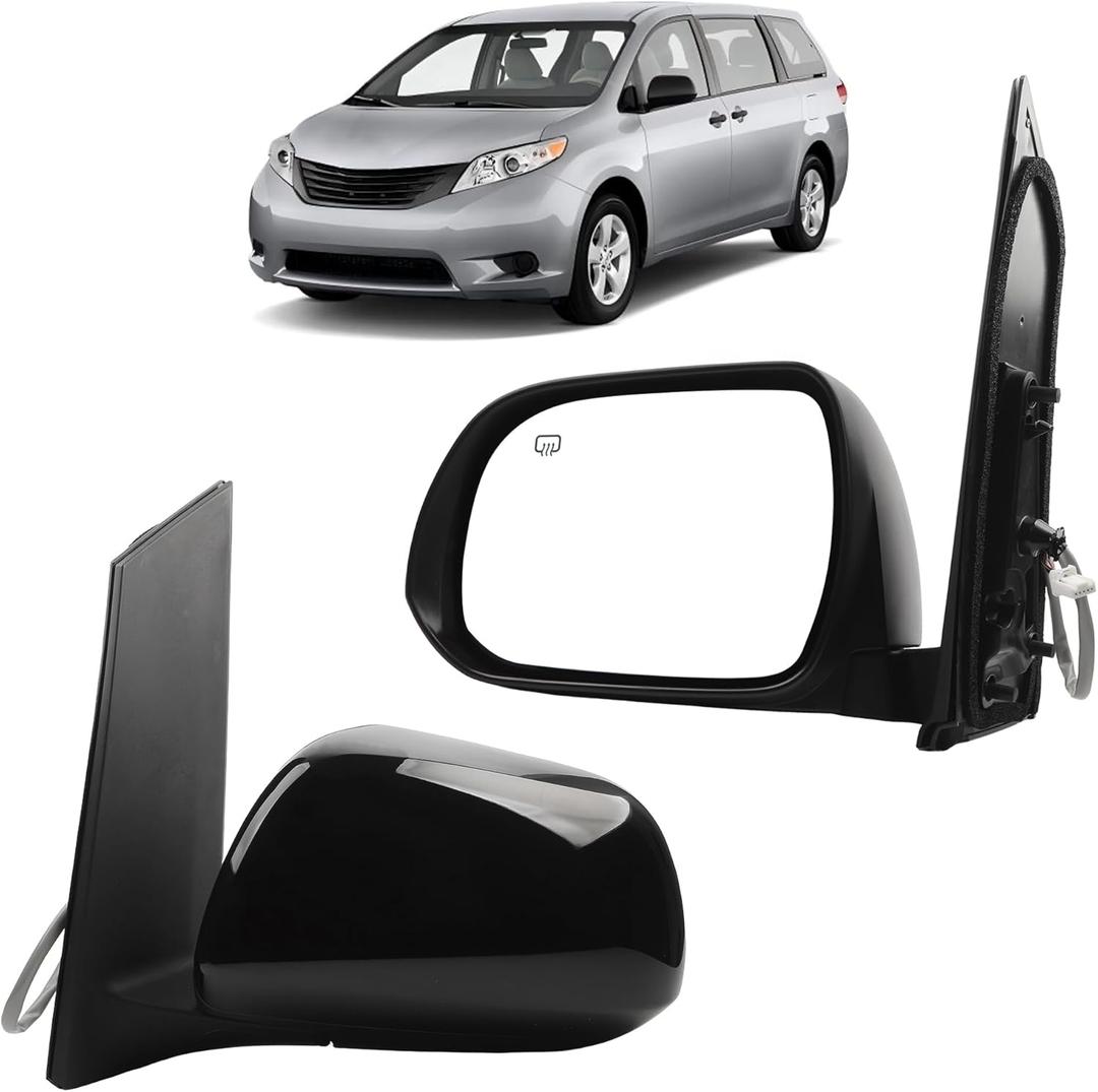 Left Driver Side Mirror Compatible With 2011-2012 Toyota Sienna 87940-08092 8794008092 5 Pins