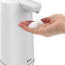 Automatic Foaming Soap Dispenser, 2-Level Adjustable Foam, USB Rechargeable, Touchless Hand & Dish Soap Dispenser for Bathroom, Kitchen, Hotel, Restaurant (White)