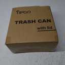 TIPGO Slim Bathroom Trash Can with Lid Soft Close, Step Pedal, 6 Liter / 1.6 Gallon Stainless Steel Trash Bin, Small Garbage Cans for Bedroom, Office, Kitchen (White)