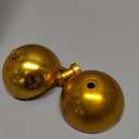 Anley Authentic 3" Flagpole Ball Topper Ornament - Gold Anodized Aluminum Finish - Weatherproof Top Replacement - Fit Standard American Flag Poles, Pulley Truck & Solar Lights