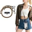 MAGEASY Universal Cell Phone Lanyard - Anti-Theft Rope Crossbody Phone Strap for iPhone 17 Pro Max & Most Smartphones, for Men & Women | 6mm Khaki