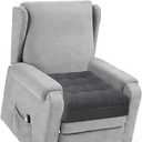 TANYOO Recliner Seat Cushion for Elderly - Patented Dual Design for Sagging Recliner Replacement & Easy Get Up, Booster Cushion Relieves Back Pain from Sofa, Couch, Chair 20x20x5 Inches Dark Grey