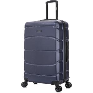DUKAP SENSE Hardside Luggage with Spinner Wheels | 28 in Durable Lightweight Large Checked Suitcase for Travel | Zipper Clouser Suit Case with Gel Handles and Trolley | Blue