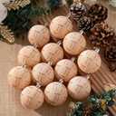 24 Pack Velvet Christmas Ball Ornaments 60mm/ 2.36'' Bow Christmas Tree Decorations Xmas Ornaments for Tree Home Coquette Room Birthday Party Front Door Wedding Holiday Decor (Brown)