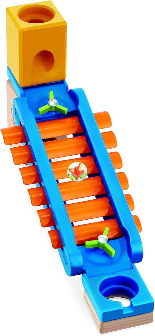 Hape 13Pcs Quadrilla Sonic Playground Marble Run Attachment| Educational Construction Toys for 4 Years and Up