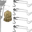 Metal Hunting Tree Stand Hooks - Bow Hanger for Tree Stand Gun Holder, Non-Slip Tree Stand Accessories, Easy Clamps on, Fits 0.75" to 1.25" Round & 1" Square Tree Saddle Seat