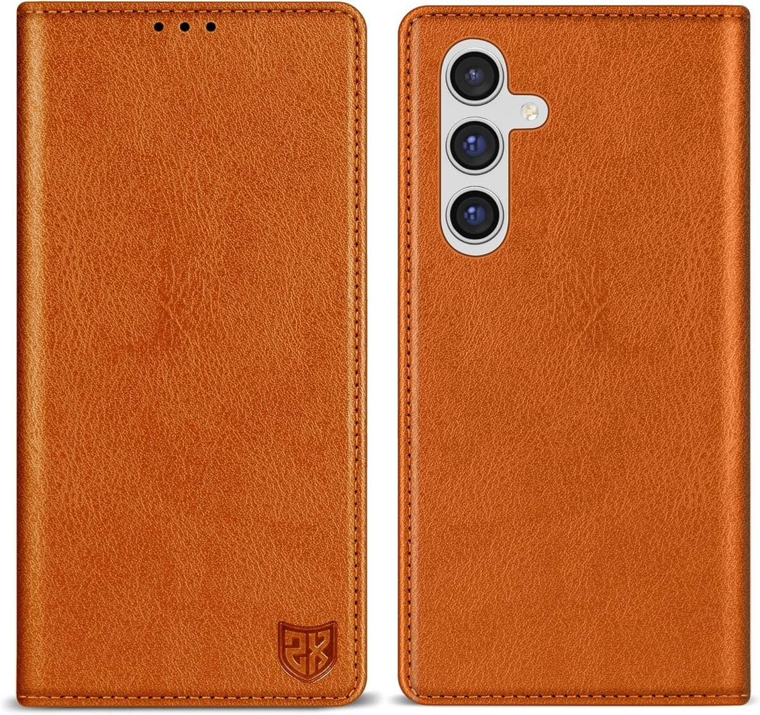 ZZXX for Samsung Galaxy A54 5G Wallet Case with [RFID Blocking] Card Slot Stand Strong Magnetic Leather Flip Fold Protective Phone Case for Samsung Galaxy A54 Phone Case Wallet(Brown-6.5 inch)