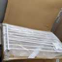 Amibud 41'' Extra Tall Pet Gate for Large Dogs 54.7-63.0'' Wide Indoor No Jumping Over, Heavy Duty Puppy Baby Gate for Doorways, Pressure Mounted Metal Gate for Child Toddler (White)