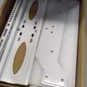 Rfiver Rolling TV Stand for 32 to 55 60 Inch TVs up to 88lbs, Height Adjustable Mobile TV Stand with Wood Base, Space-Saving Design Tall TV Cart Floor Stands for Living Room, Bedroom, Corner (White)