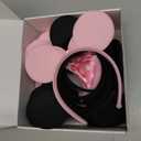 NEWTGAN 20 PCS Mouse Ears Headbands for Birthday Party Theme Park Costume Play Celebration for Boys and Girls (black, pink) 