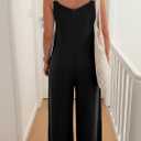 Acelitt Womens Sleeveless Wide Leg Jumpsuits with Pockets,S-XXL (Black, XXL)