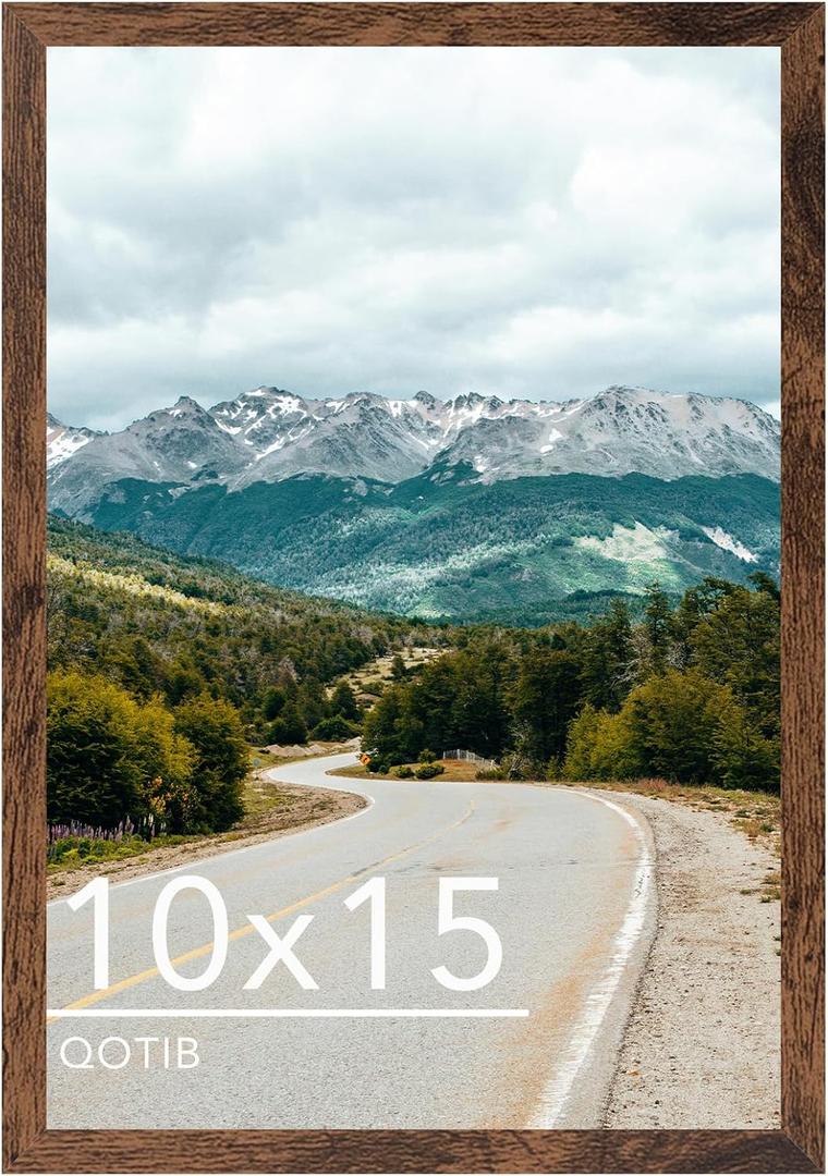 10x15 Picture Frame Deep Brown for Wall Hanging, Wood 10 x 15 Frame Photo Frame for Wall Horizontally or Vertically, Deep Brown, 1 Pack