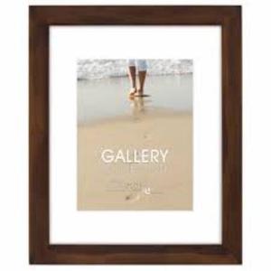 Malden Walnut Floating Glass Picture Frame, 16 x 20 in