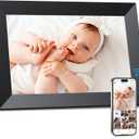 Digital Picture Frame Wi-Fi 10.1inch Smart Digital Photo Frame,Electronic Digital Picture Frames Load from Phone,1280x800 HD IPS Touch Screen-Share Photo/Video-Weather/Clock/Alarm-via Free APP-Black