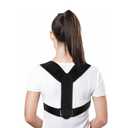 Posture Corrector for Women & Men, Adjustable Back Brace, Upper Spine Support, Hunchback Straightener, Back, Lumbar, Shoulder, Neck and Clavicle Pain Relief Support (1, Black)