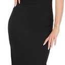 Forever 21 Women's Short Sleeve Boatneck Midi Dress with Side Slit, Size: X-Large