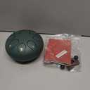 Rain Drum for Outside Garden, 6 Inches 8 Notes Steel Tongue Chakra Drums, Waterproof Meditation Rain Chime, Musical Instruments for Adult Gift with Bag, Music Book, Drum Mallets (Green)