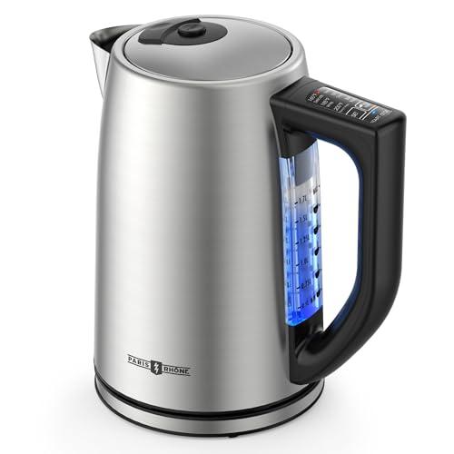 Electric Kettle Temperature Control, 1.7L Electric Kettle with 6 Temperature Settings, 1500W Cordless Hot Water Boiler Heater, Strix Thermostat, Touch Control, Auto-Shutoff/Boil-Dry Protection