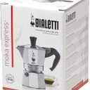 Bialetti - Moka Express: Iconic Stovetop Espresso Maker, Makes Real Italian Coffee, Moka Pot 1 Cup (2 Oz - 60 Ml), Aluminium, Silver