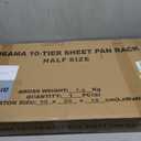 BIEAMA 10-Tier Half Sheet Pan Rack, NSF Bun Pan Rack, Aluminum Bakery Rack, Commercial Kitchen Bakery Cooling Rack, Speed Rack with 4 Wheels for 18" x 13" Sheet Pan