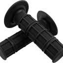 Worldmotop Motorcycle Handlebar Grips Non-Slip Soft Rubber Grips Handlebar with 7/8" 22mm 24mm Replacement for All Off Road ATV Dirt Bike, Bike Handle Grips(Black)