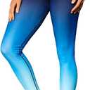 ATTRACO High Waisted Swim Pants - Women's Swim Leggings (Medium, Blue Gradient)