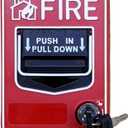 Emergency Alarm Station with Key Conventional Dual Action Manual Call Point Pull Fire Alarm Panic Button SOS Switch for Alarm Siren or Panel