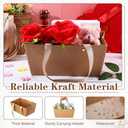 Glenmal 72 Pcs Baskets for Gifts Waterproof Empty Kraft Basket Bulk with Handles 9.8 x 6.5 x 4.3'' Gift Basket Empty to Fill for Wedding Party Christmas Valentines(Brown)