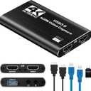 Papeaso HDMI Capture Card, 1080P 60FPS USB 3.0 Video Capture Device for Streaming, Compatible with Switch, PS5, PS4, Xbox, Camera, PC